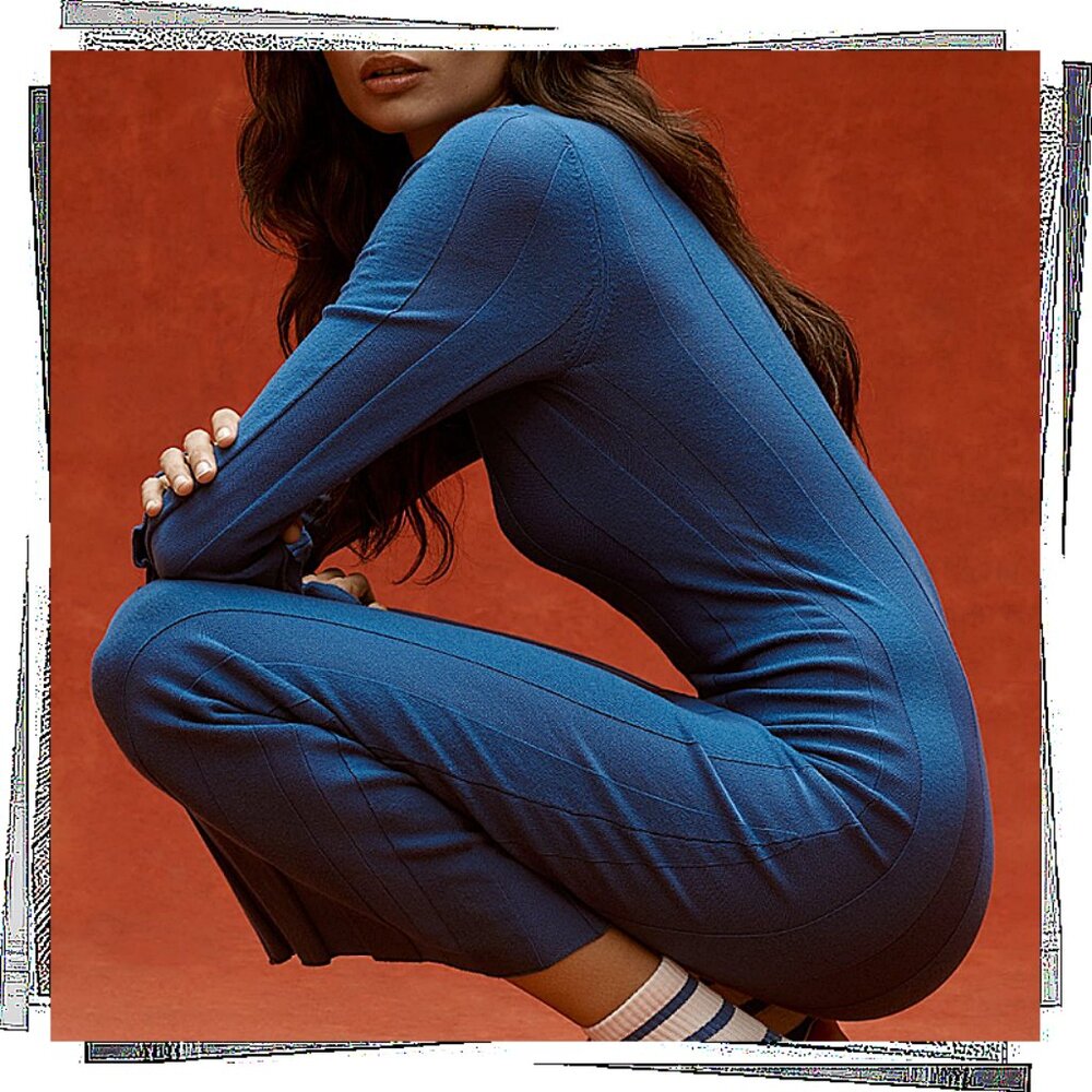 Sapphire Blue Silk Blend Long Sleeve Sweater Dress (XS) by Electric & Rose - Picture 2 of 5